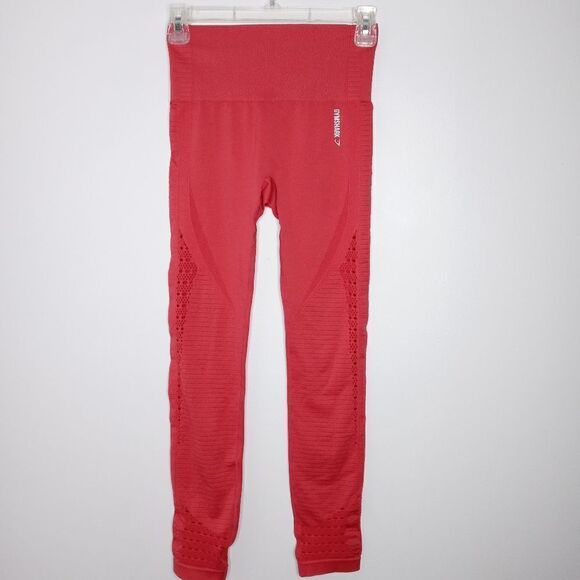 Gymshark coral red leggings - Picture 2 of 8